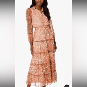 Floral Orange Maxi Dress